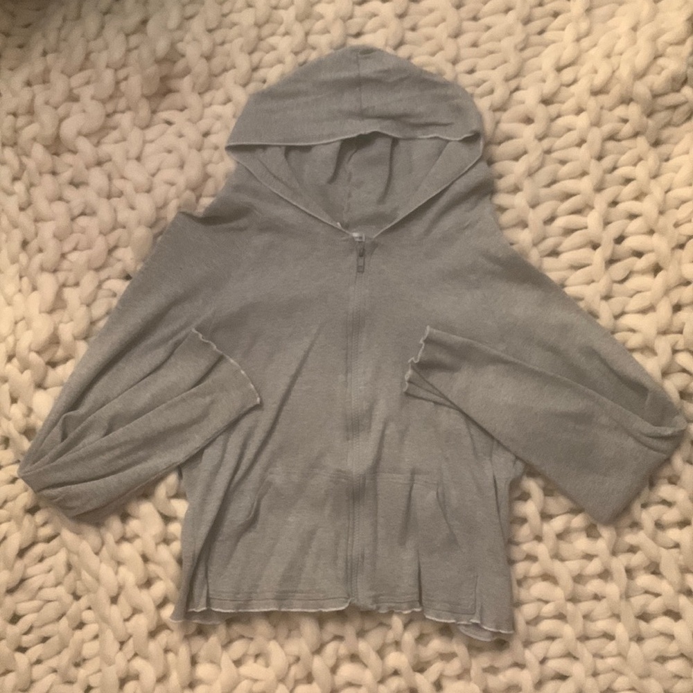 Cropped Zip-Up Hoodie
